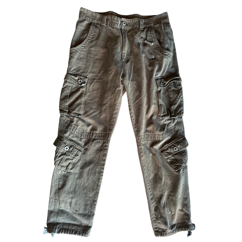 Vintage Mustway Military Olive Green 34w X 32 Cargo Pants